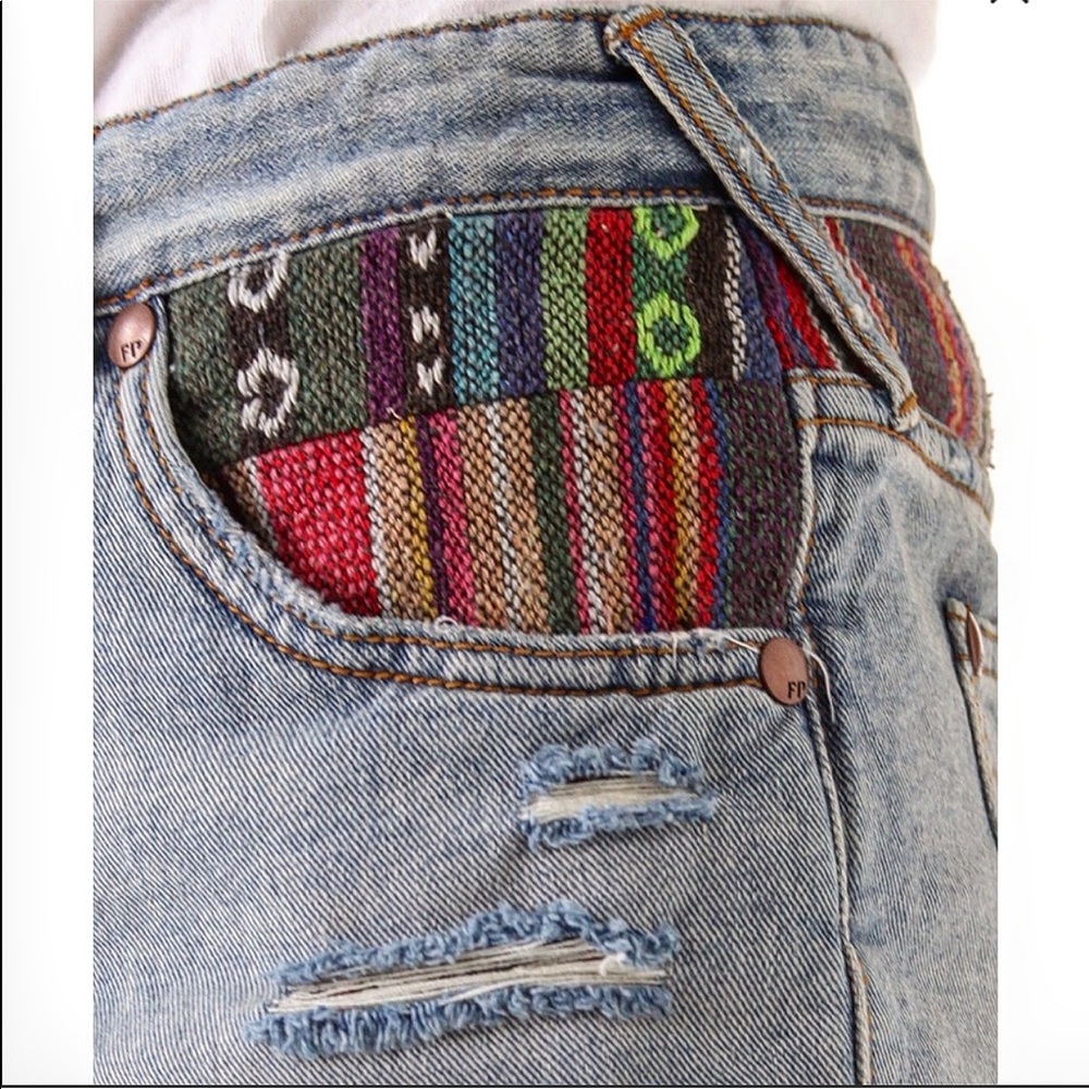 Free People Rugged Ripped Baja Denim Shorts - Picture 8 of 8